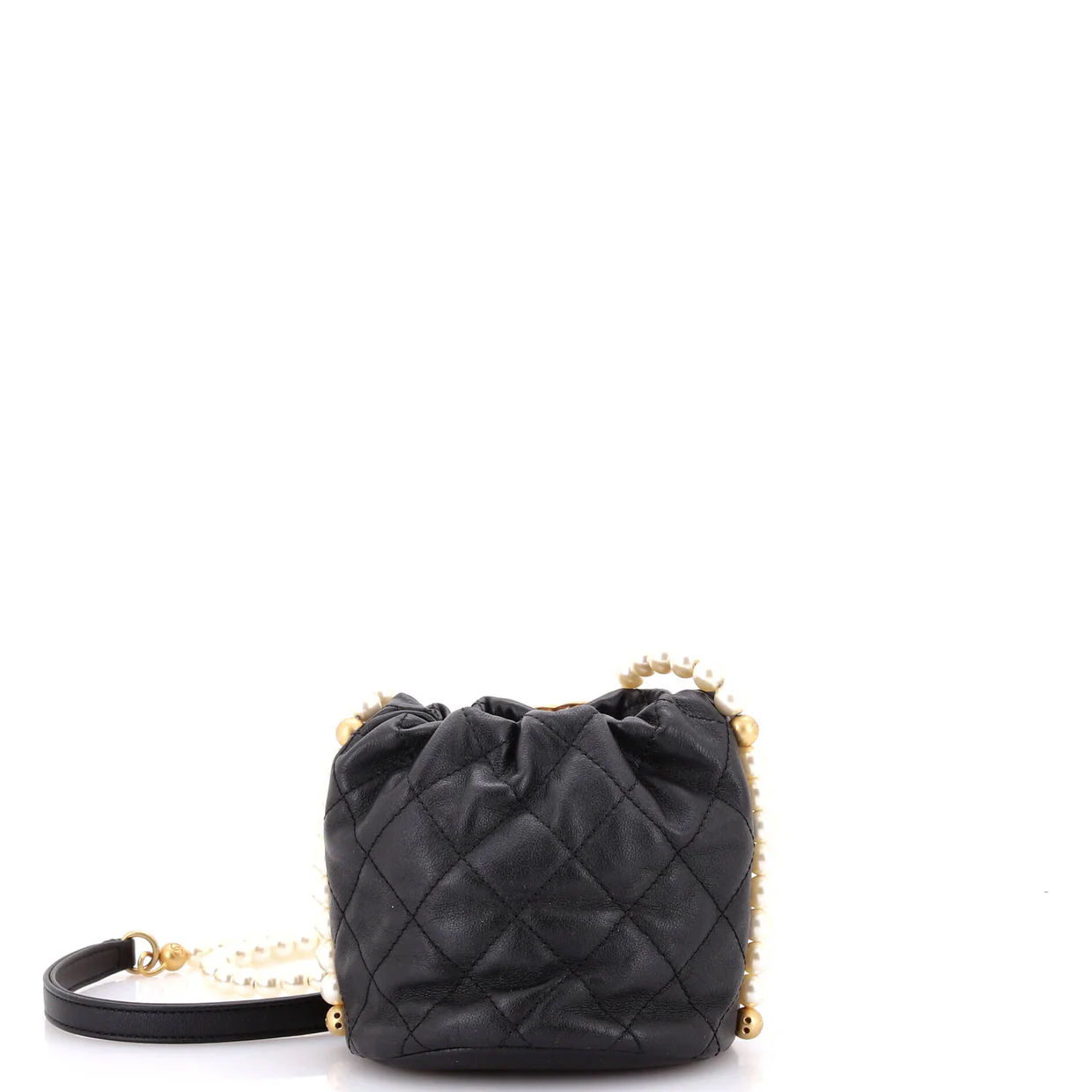 About Pearls Bucket Bag Quilted Calfskin Mini - Deep Luxury