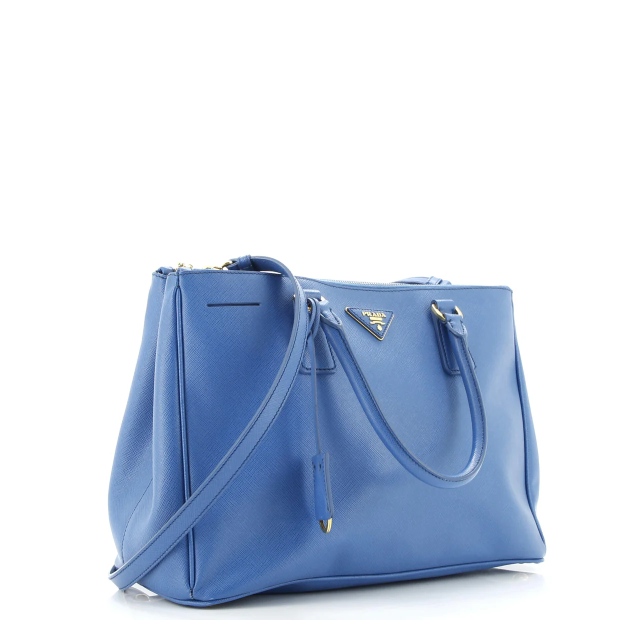 Double Zip Lux Tote Saffiano Leather Medium - Deep Luxury