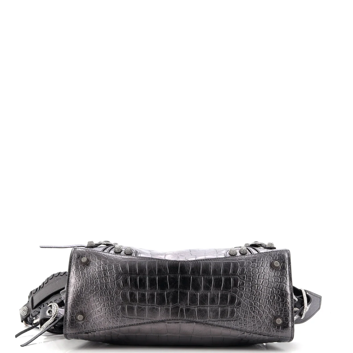 Neo Cagole City Bag Crocodile Embossed with Crystals Small - Deep Luxury