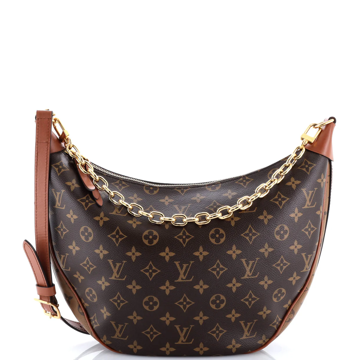 Loop Hobo Reverse Monogram Canvas - Deep Luxury