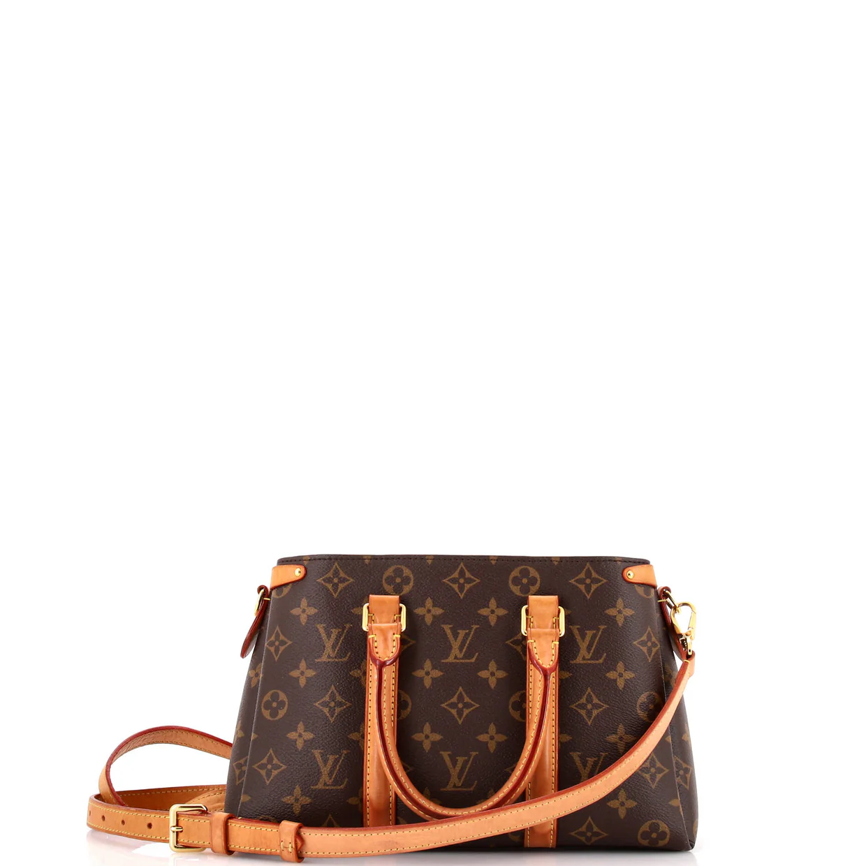 Soufflot Tote Monogram Canvas with Leather BB - Deep Luxury