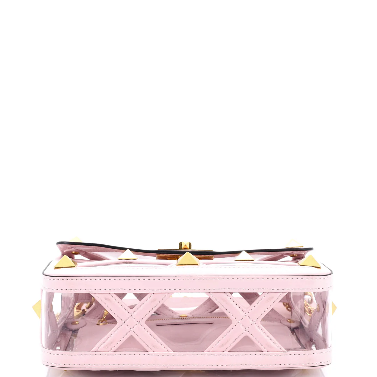Roman Stud Flap Bag Quilted PVC with Leather Medium - Deep Luxury