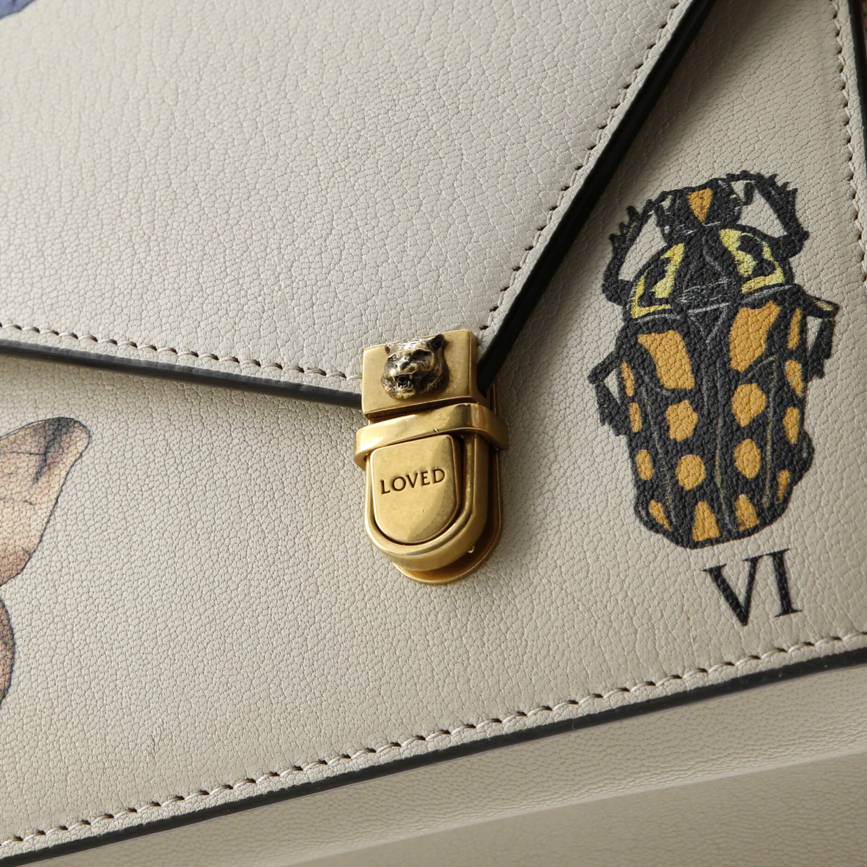 Ottilia Top Handle Bag Painted Leather with Snakeskin Medium - Deep Luxury