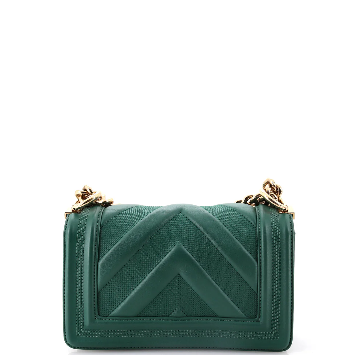 Boy Flap Bag Perforated Chevron Lambskin Small - Deep Luxury