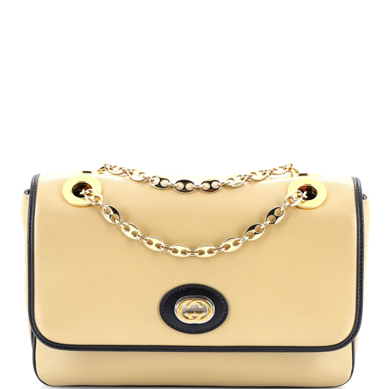 Marina Chain Flap Bag Leather Small - Deep Luxury