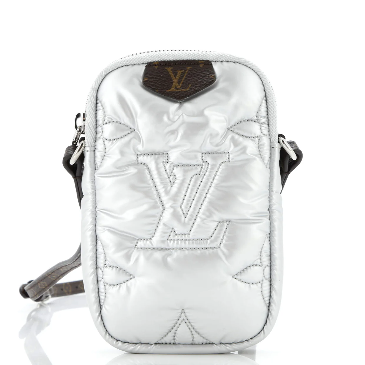 Pillow Phone Pouch Monogram Quilted Econyl Nylon - Deep Luxury