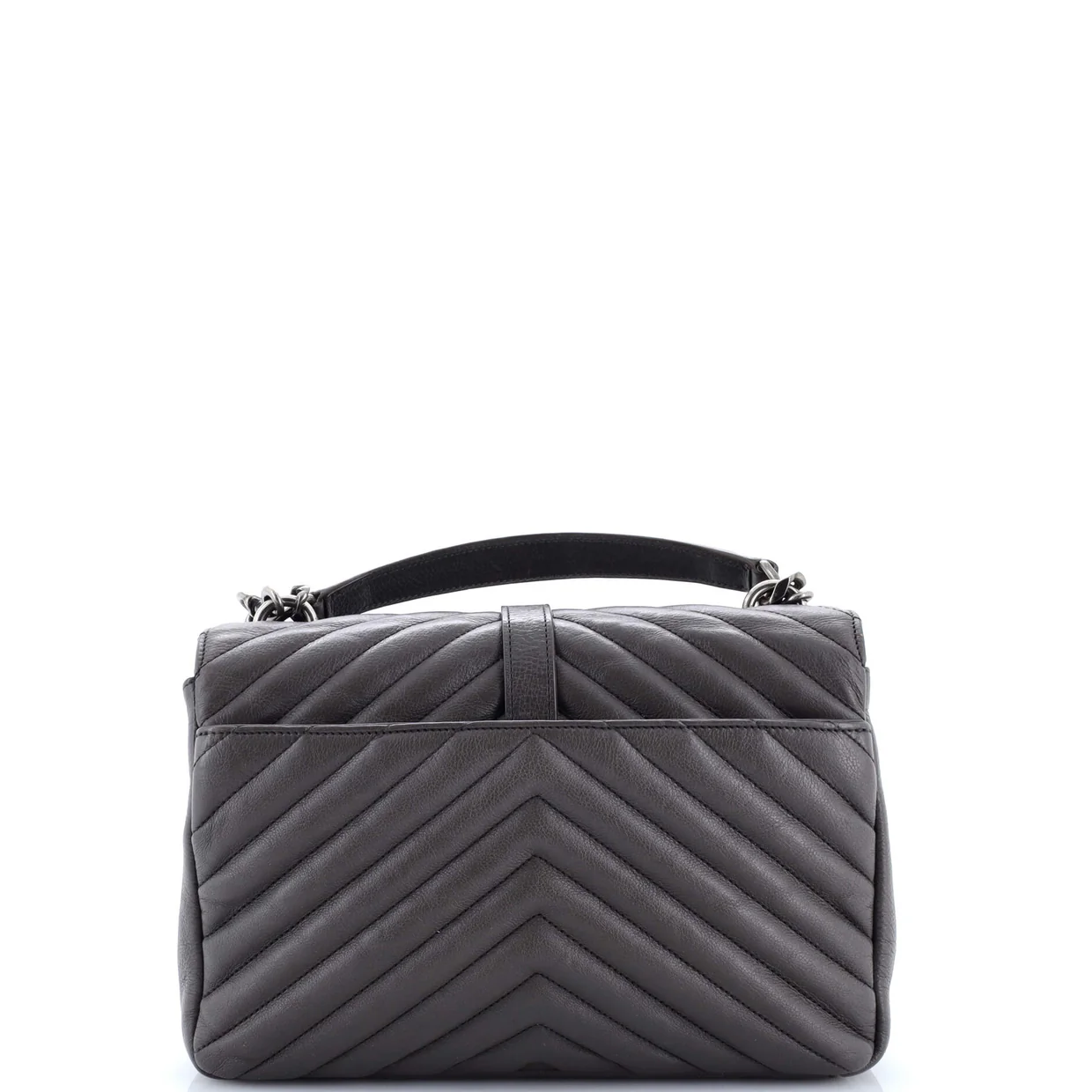 Classic Monogram College Bag Matelasse Chevron Leather Medium - Deep Luxury
