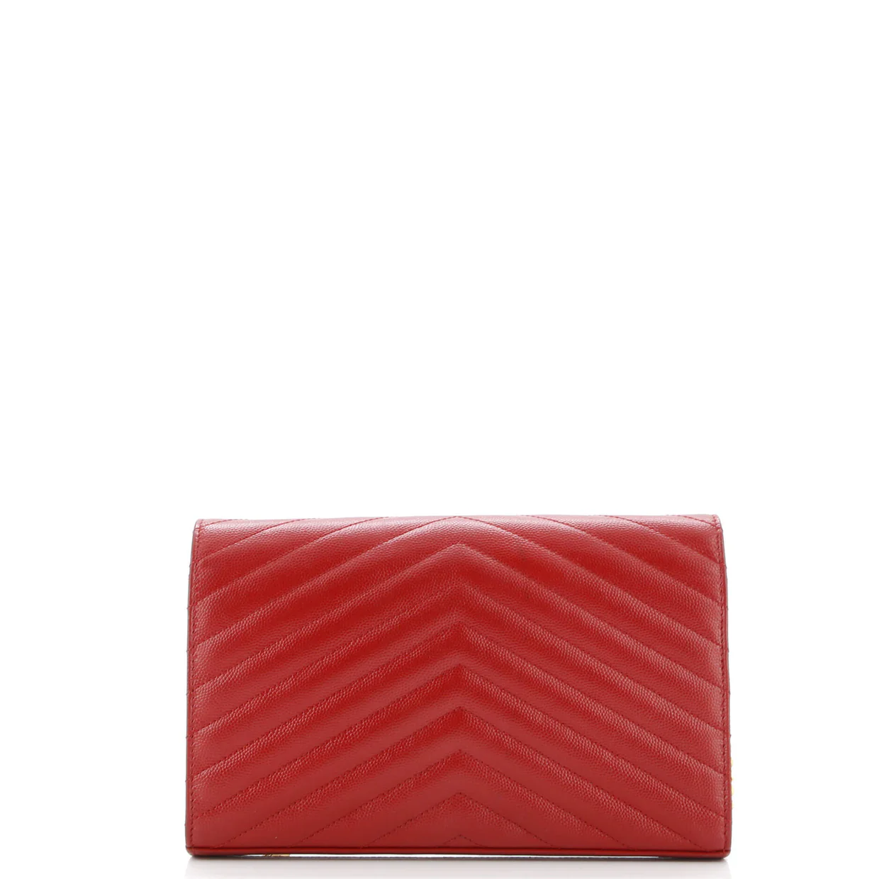 Classic Monogram Wallet on Chain Matelasse Chevron Leather Medium - Deep Luxury