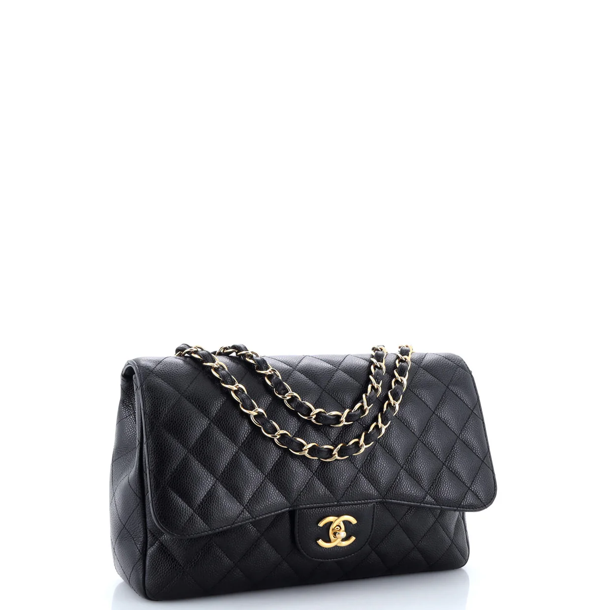 Classic Single Flap Bag Quilted Caviar Jumbo - Deep Luxury