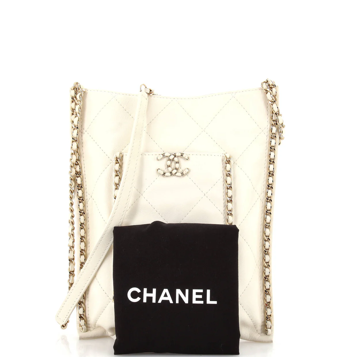 Flat Shopping Bag Quilted Calfskin Small - Deep Luxury