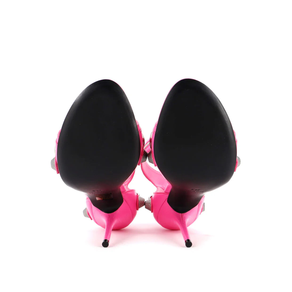 Women's Cagole Ankle Strap Heeled Sandals Leather 110 - Deep Luxury