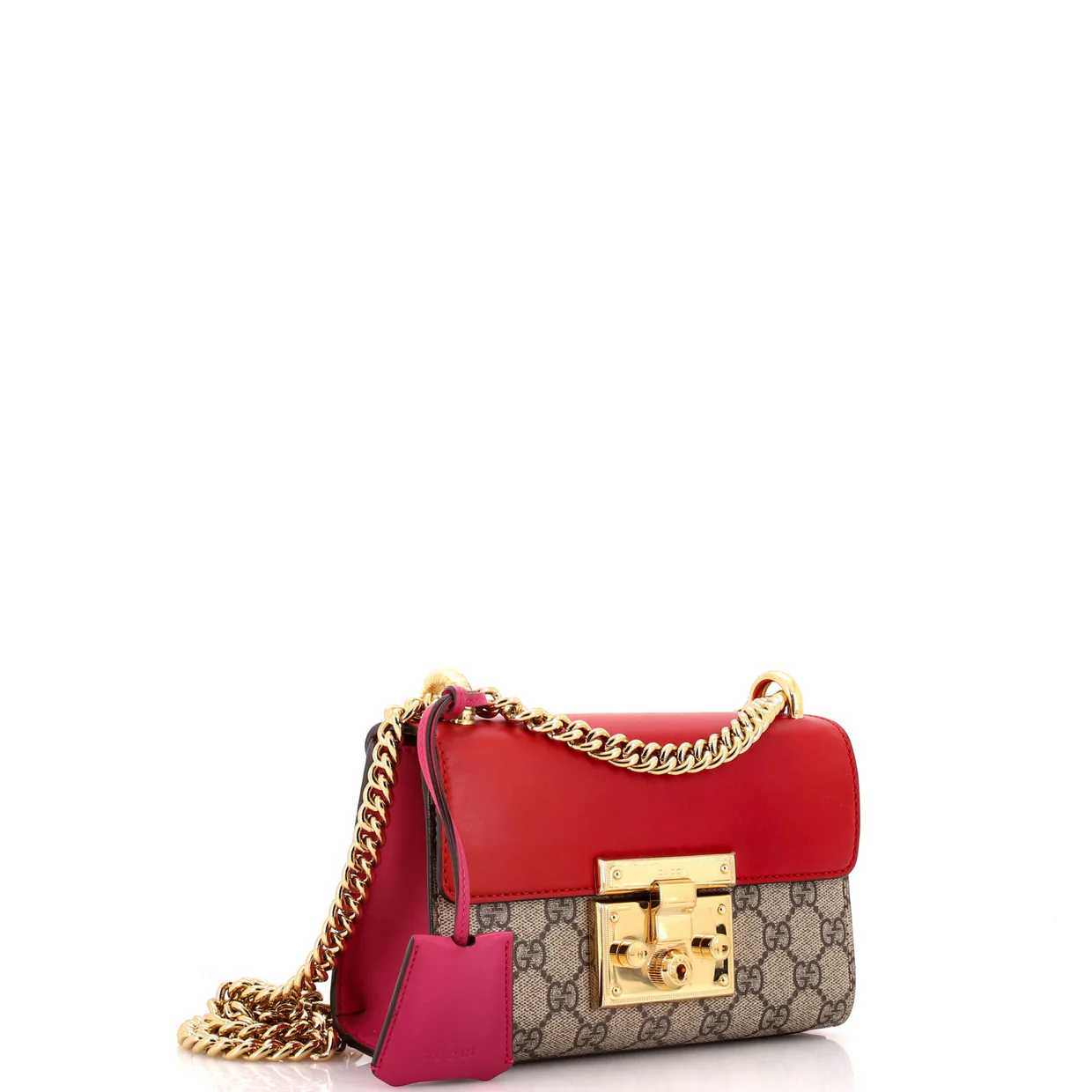 Padlock Shoulder Bag GG Coated Canvas and Leather Small - Deep Luxury