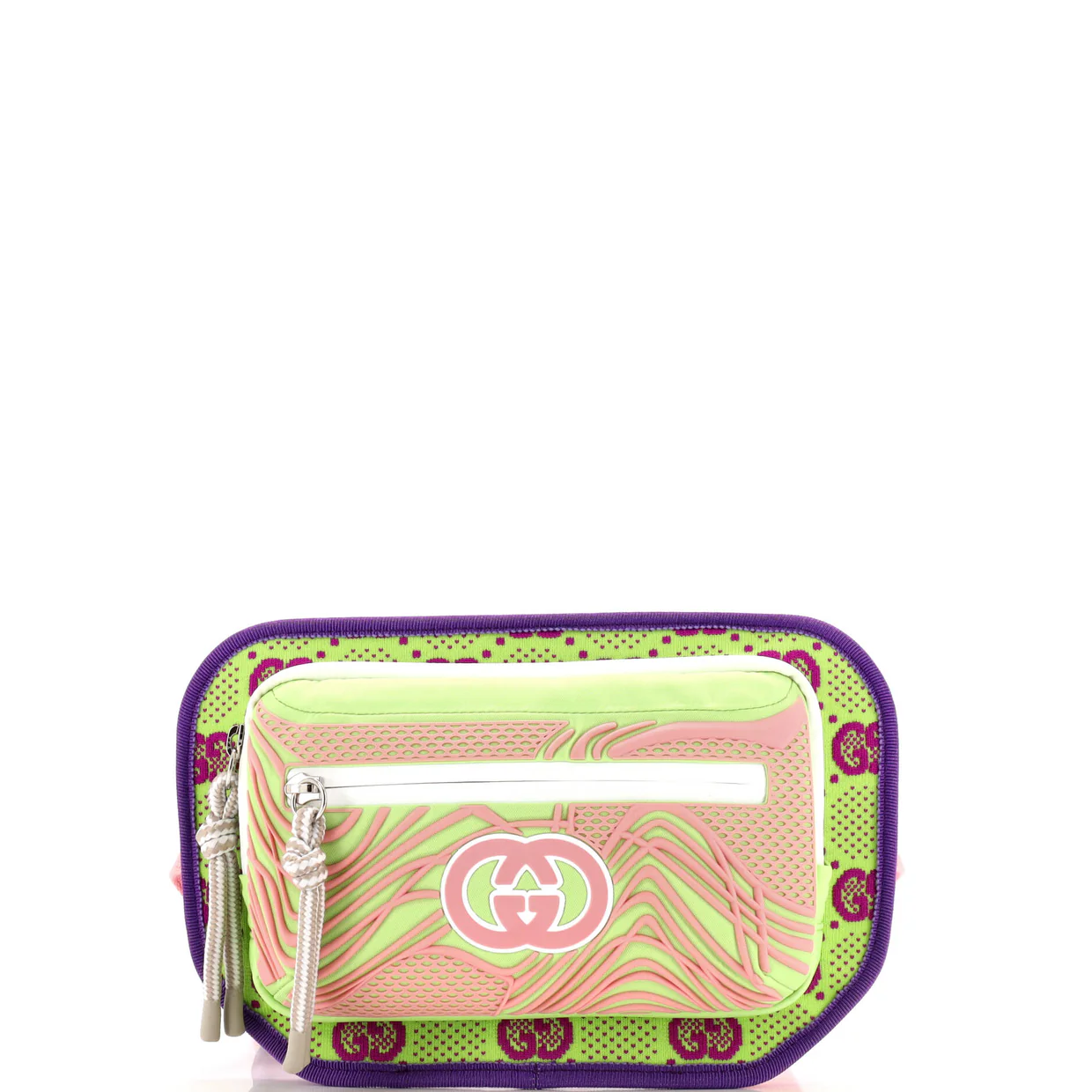 Panelled Front Pocket Belt Bag Backpack GG Jacquard Nylon and Rubber - Deep Luxury