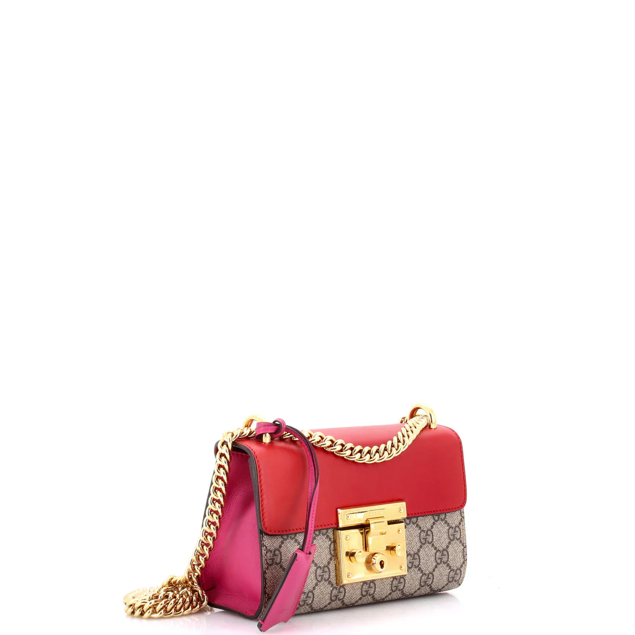 Padlock Shoulder Bag GG Coated Canvas and Leather Small - Deep Luxury