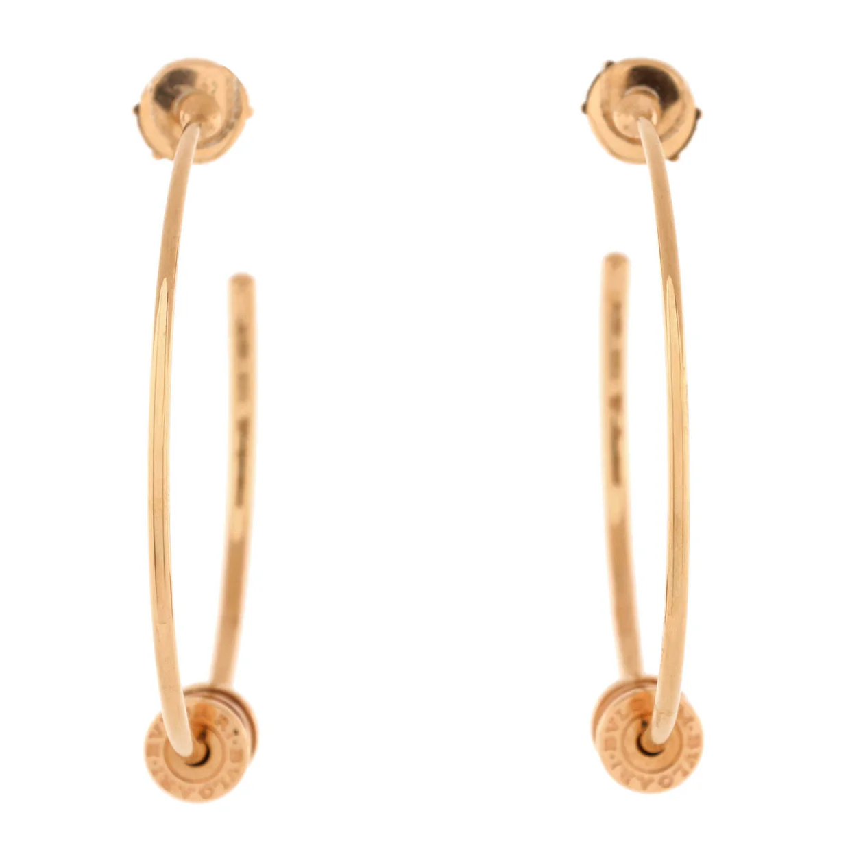 B.Zero Hoop Earrings 18K Rose Gold Large - Deep Luxury