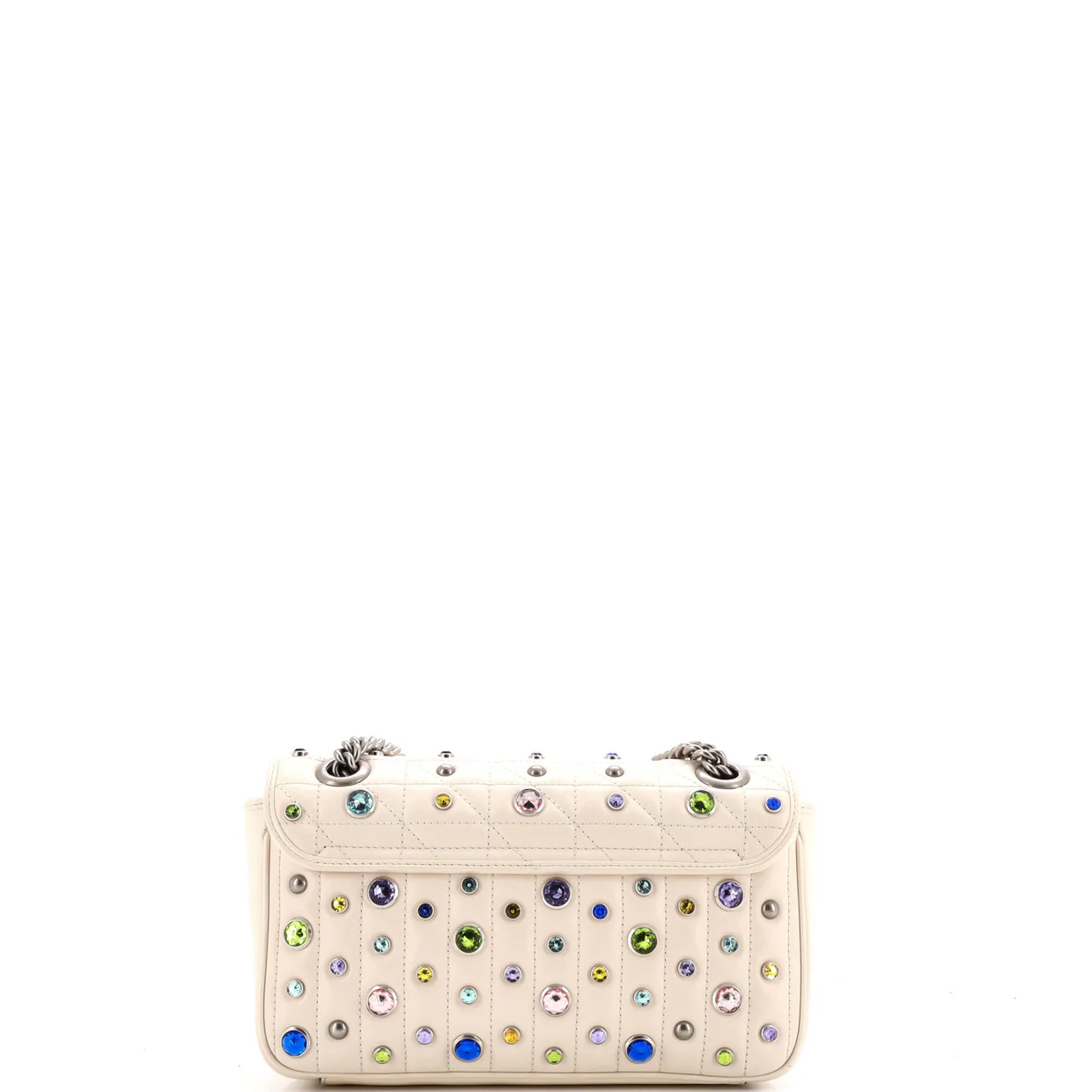 GG Marmont Flap Bag Embellished Matelasse Leather Small - Deep Luxury