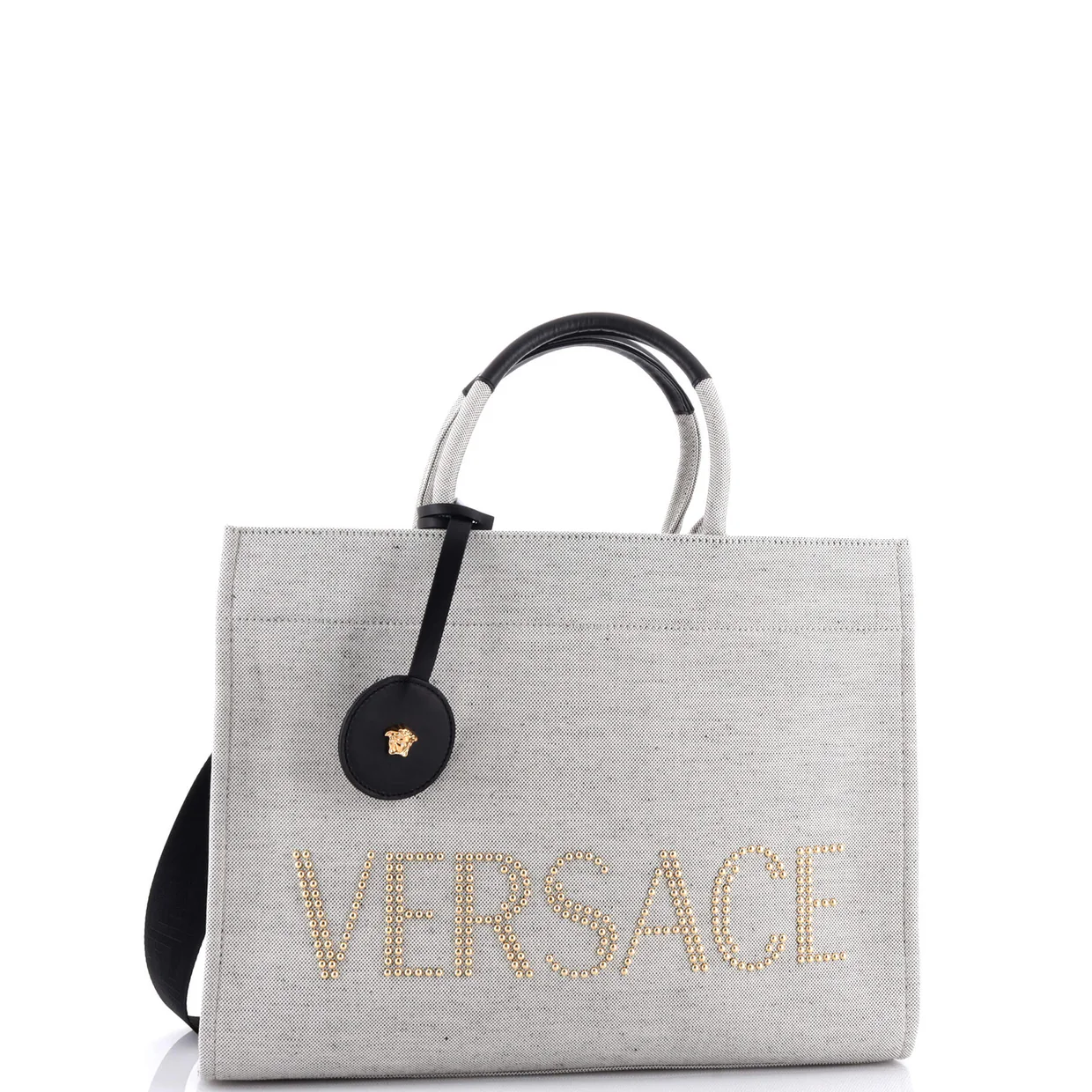 La Medusa Tote Studded Canvas Large - Deep Luxury