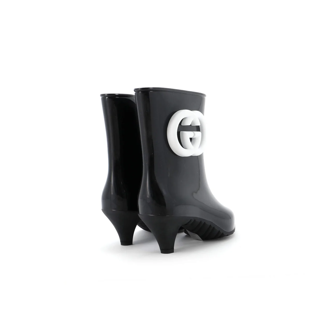 Women's Interlocking G Ankle Rain Boots Rubber - Deep Luxury