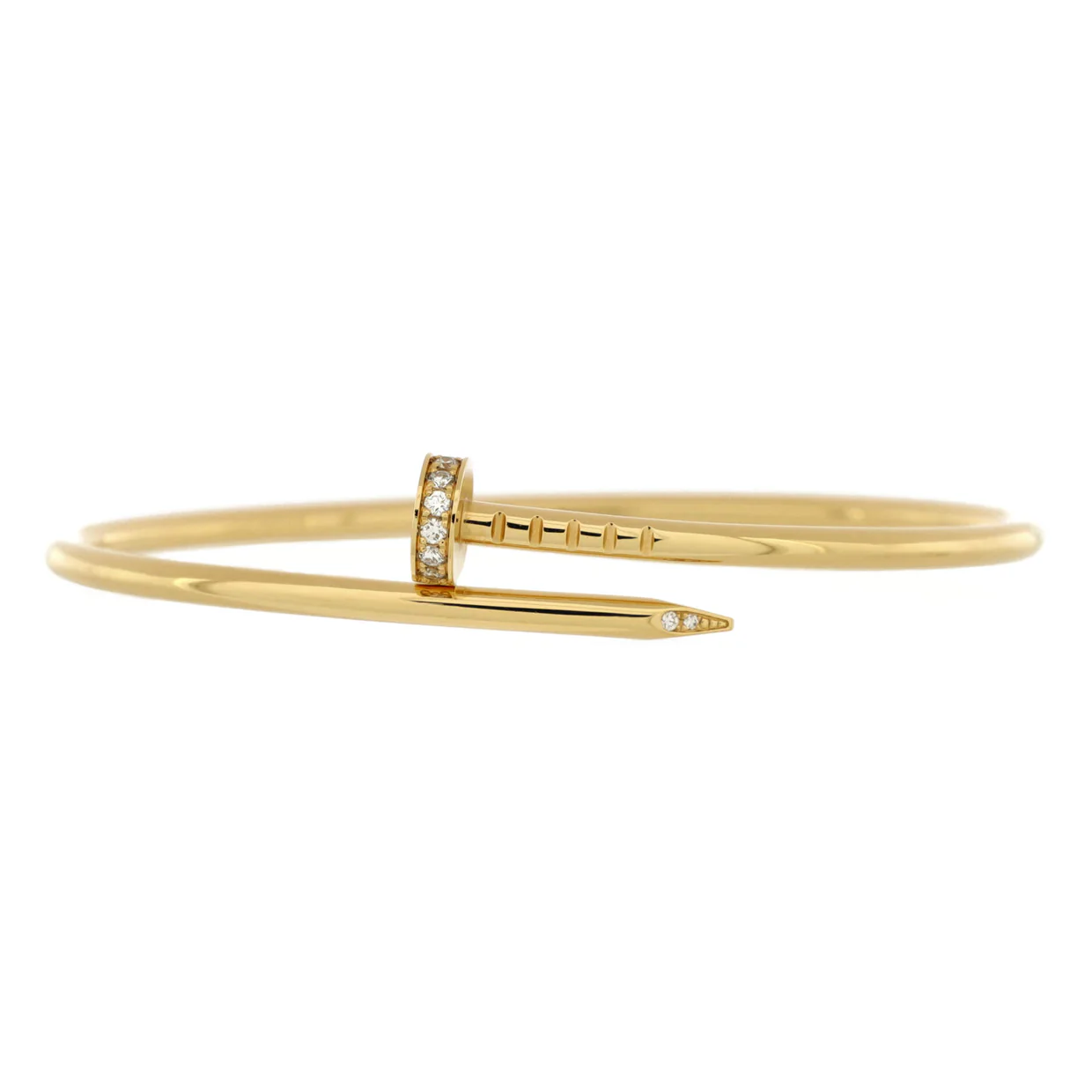 Juste un Clou Bracelet 18K Yellow Gold with Diamonds Small - Deep Luxury