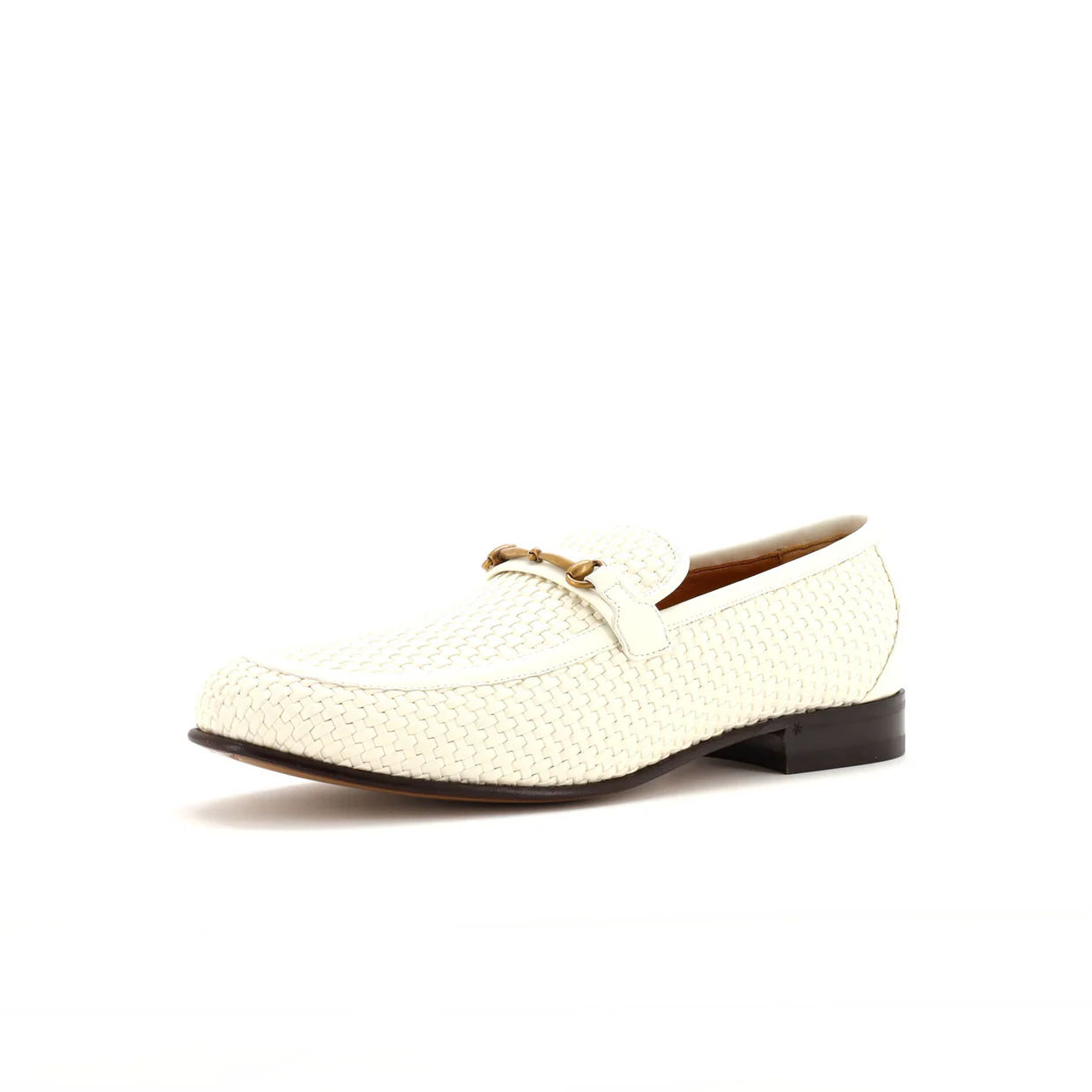 Men's Horsebit Loafers Woven Leather - Deep Luxury