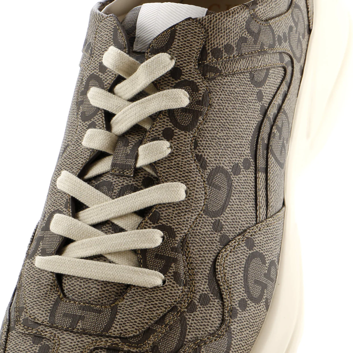 Rhyton Sneakers Jumbo GG Coated Canvas - Deep Luxury