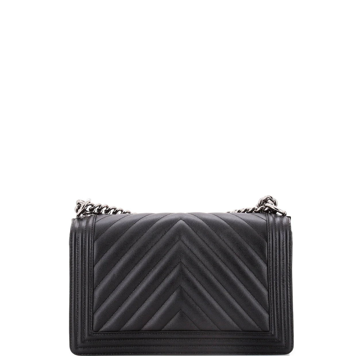 Boy Flap Bag Chevron Caviar New Medium - Deep Luxury
