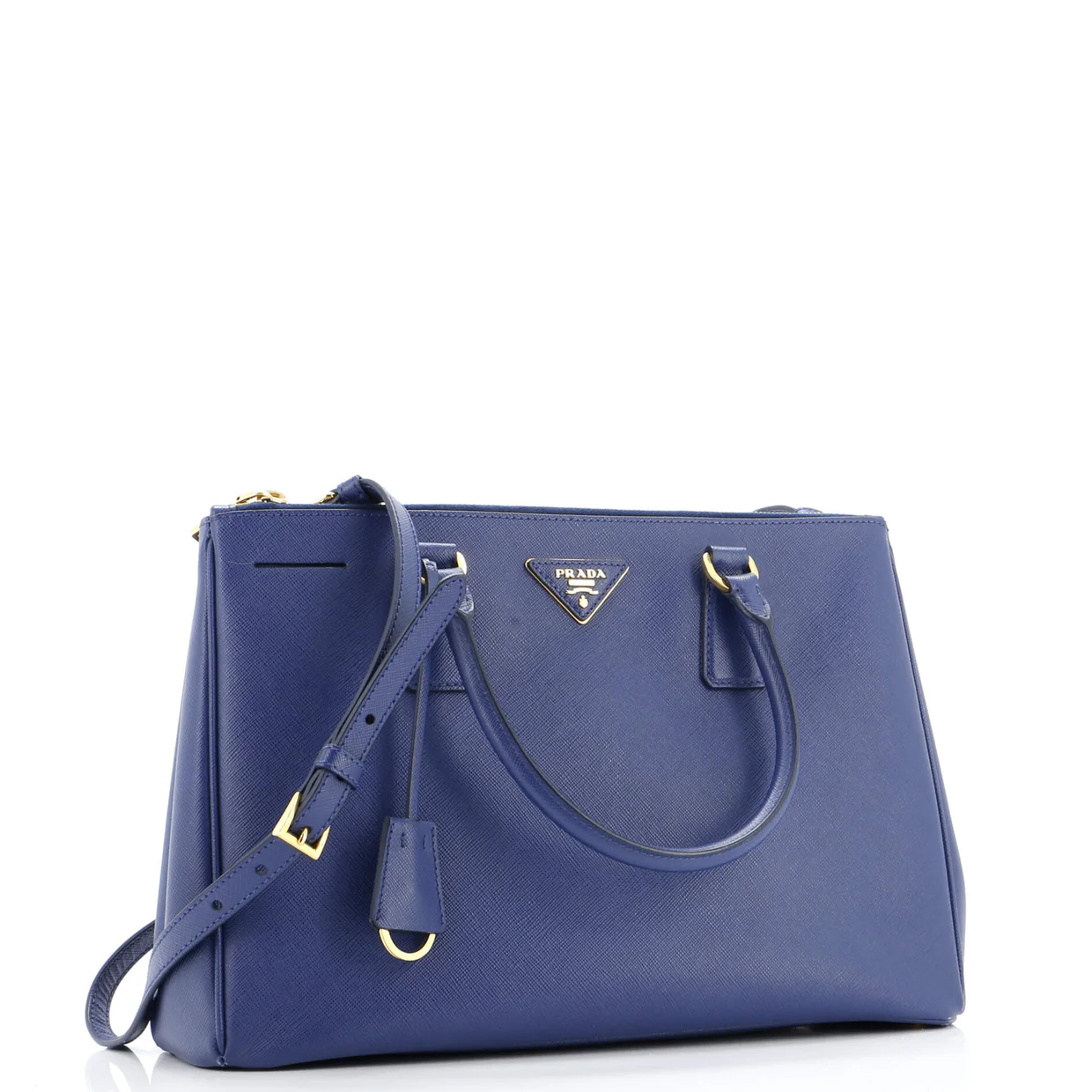 Double Zip Lux Tote Saffiano Leather Medium - Deep Luxury