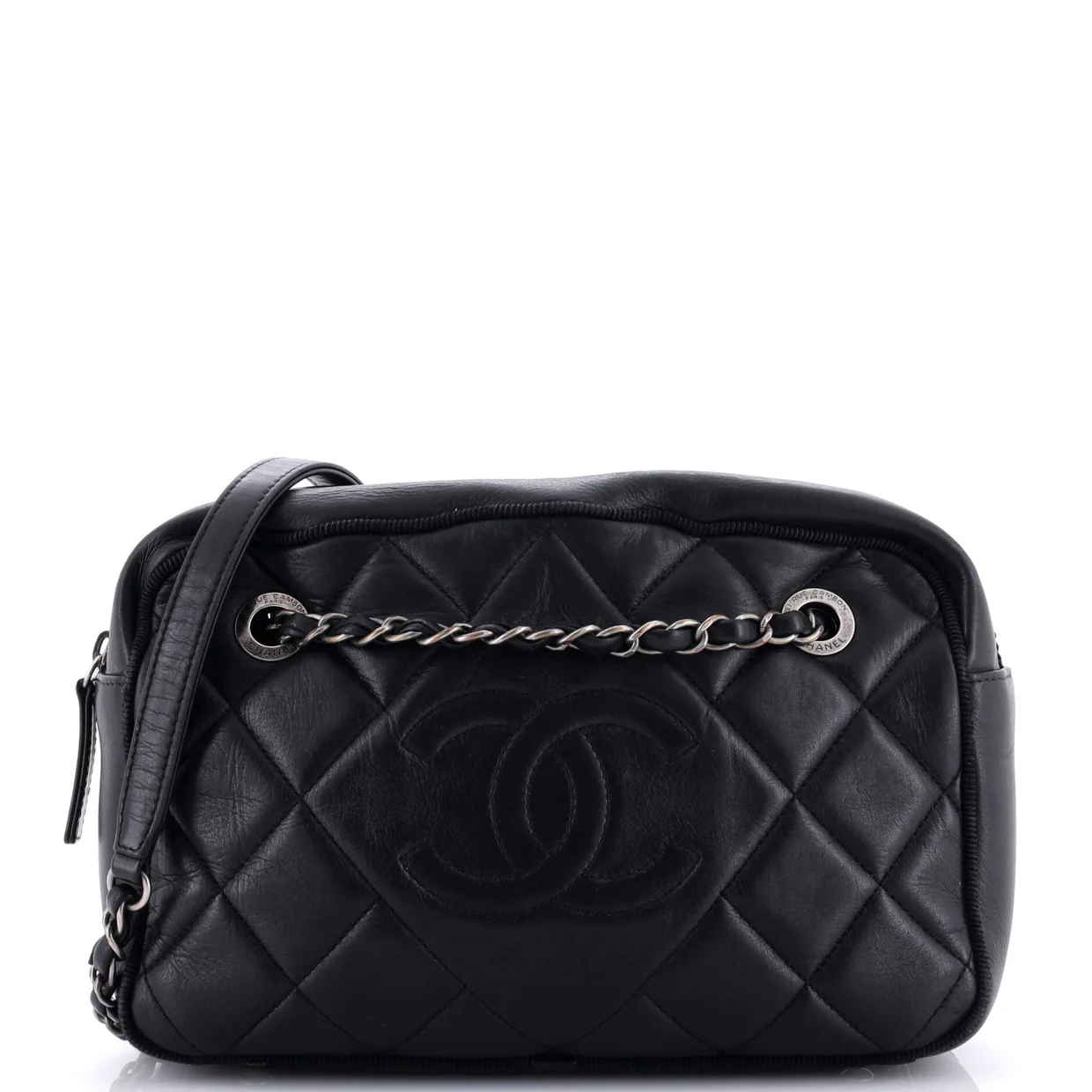 Ballerine Camera Case Bag Quilted Calfskin Medium - Deep Luxury