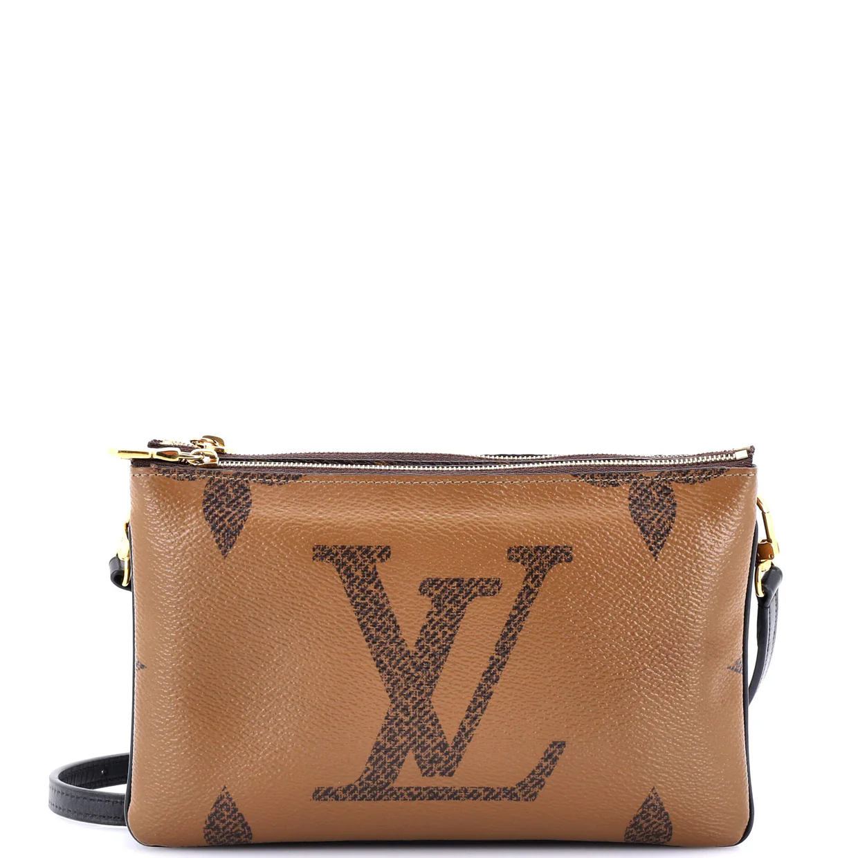 Double Zip Pochette Reverse Monogram Giant - Deep Luxury