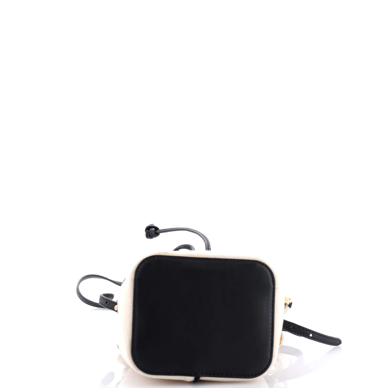 Logo Mon Tresor Bucket Bag Embroidered Canvas Mini - Deep Luxury