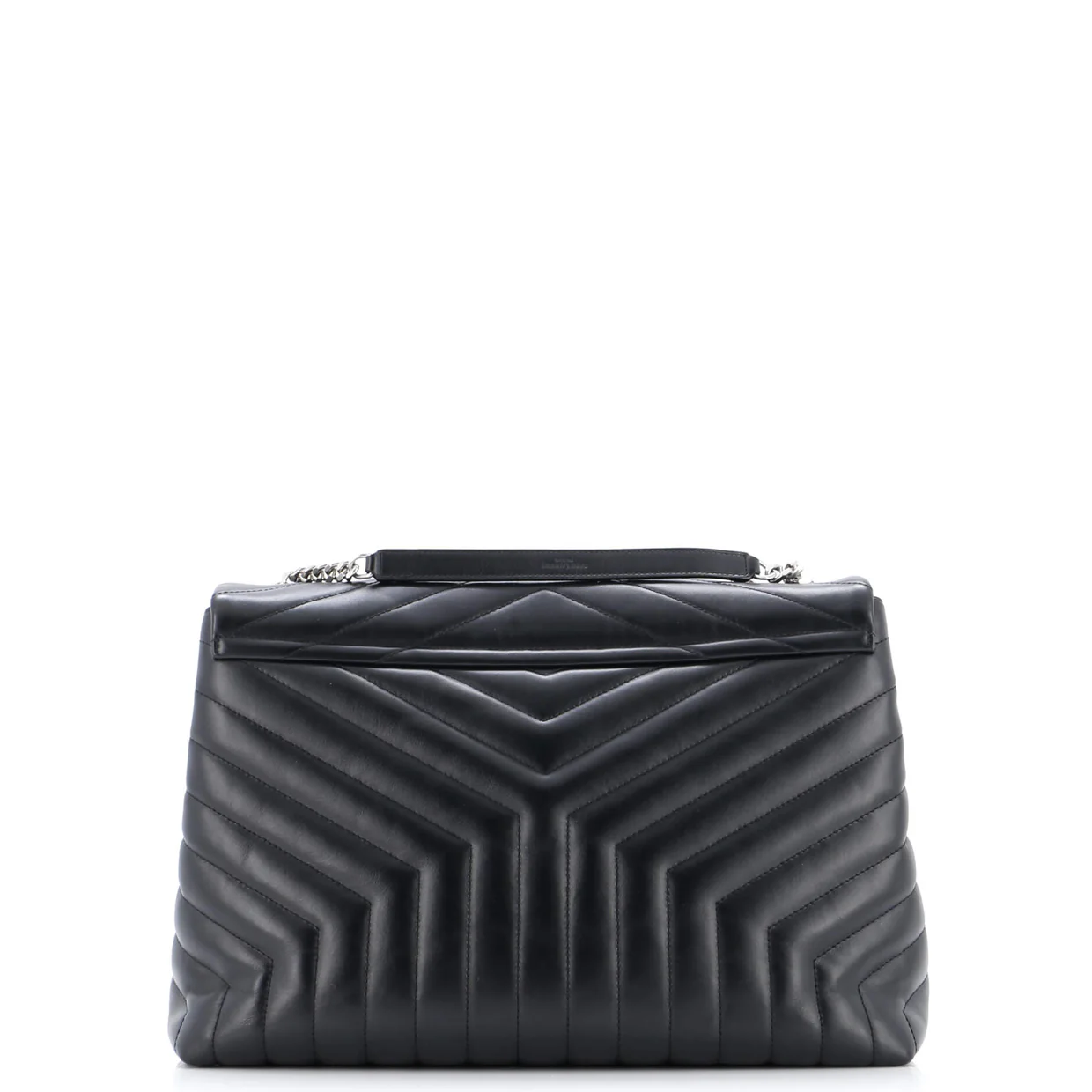 Loulou Shoulder Bag Matelasse Chevron Leather Large - Deep Luxury