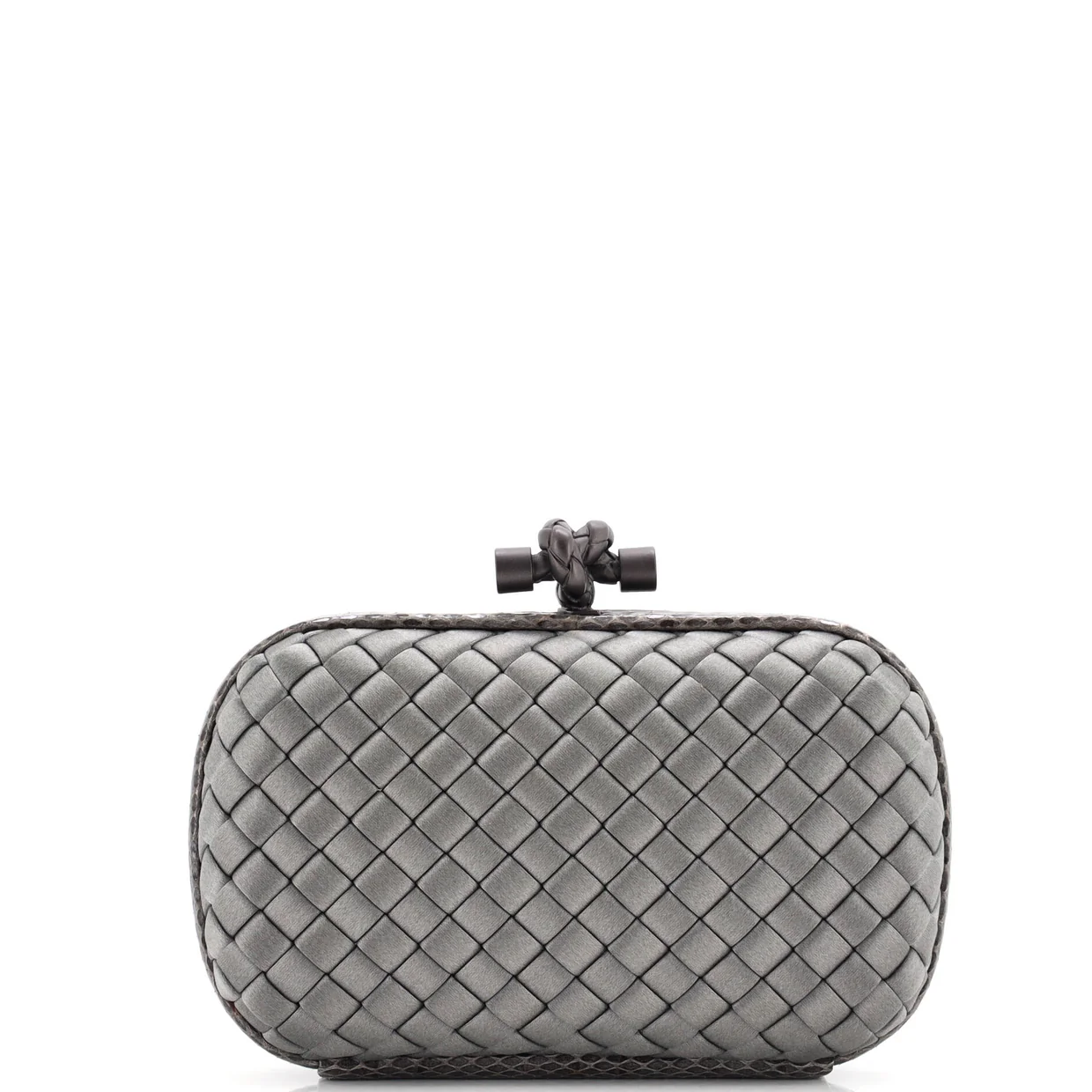 Box Knot Clutch Intrecciato Satin Small - Deep Luxury