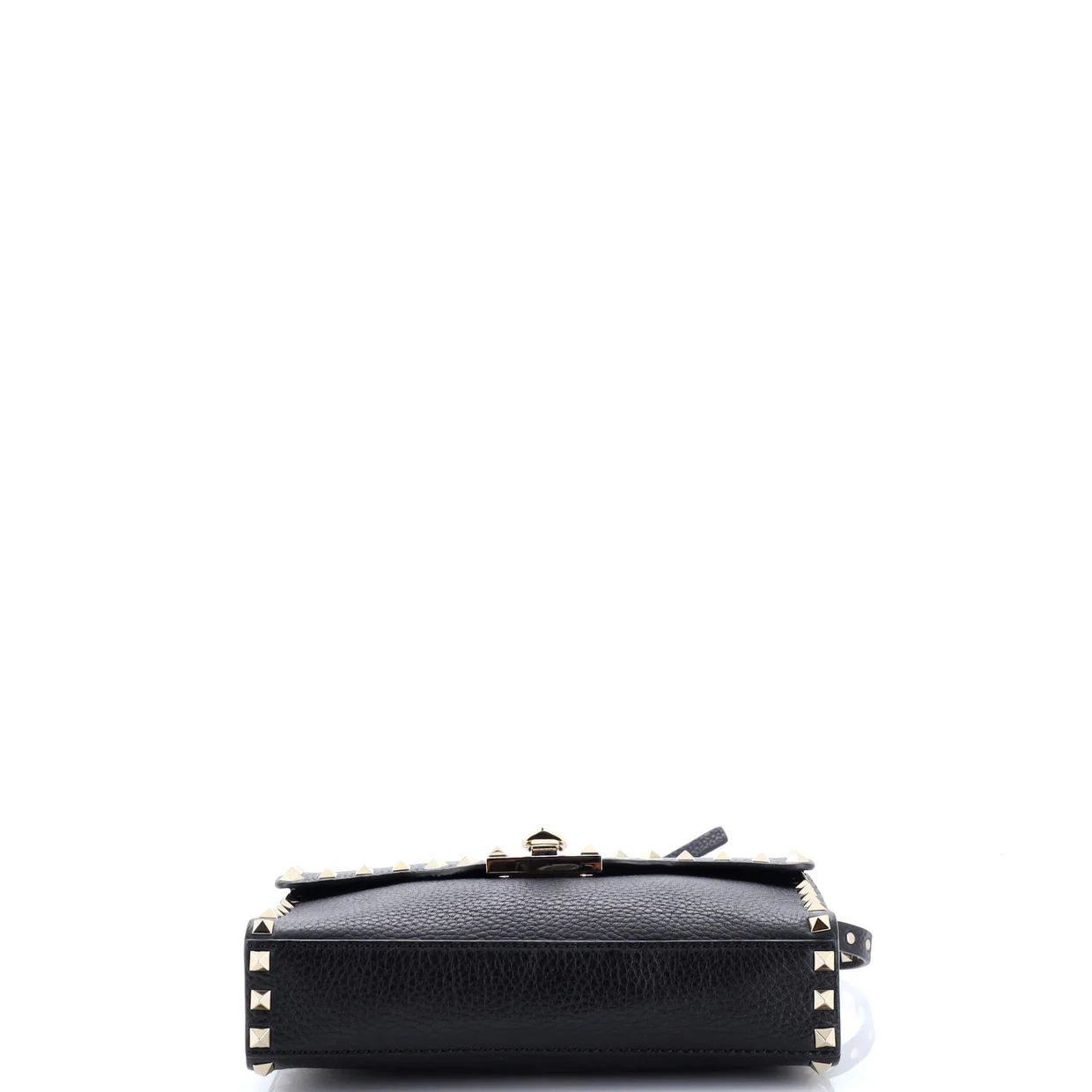 Rockstud Flip Lock Flap Bag Leather Medium - Deep Luxury