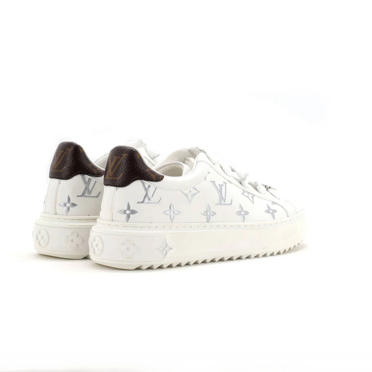 Women's Time Out Sneakers Monogram Print Leather - Deep Luxury