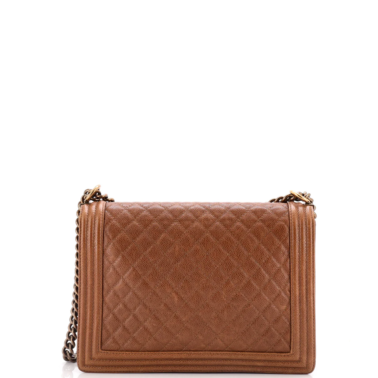 Boy Flap Bag Quilted Caviar Large - Deep Luxury