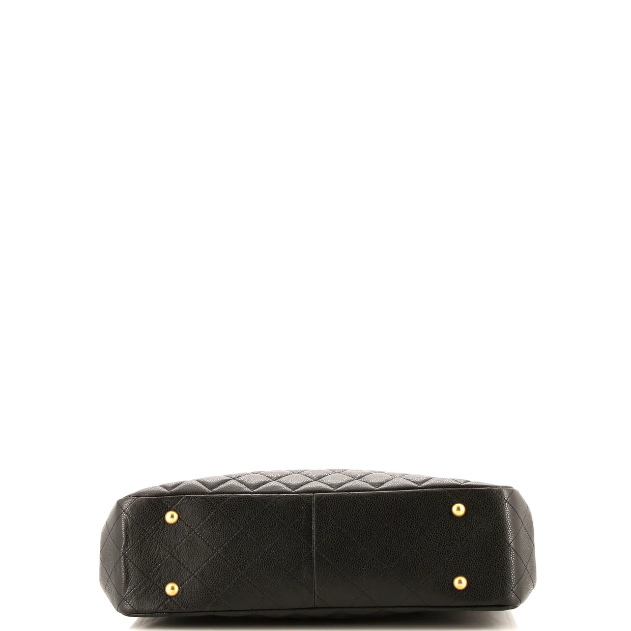 Classic CC Shopping Tote Quilted Caviar Large - Deep Luxury