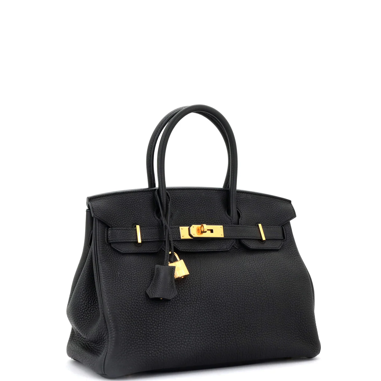 Birkin Handbag Noir Togo with Gold Hardware 30 - Deep Luxury