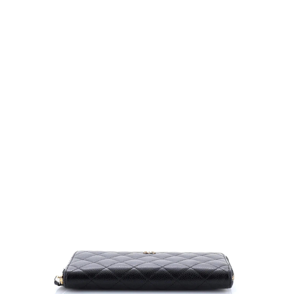 Zip Around Wallet Quilted Caviar Long - Deep Luxury