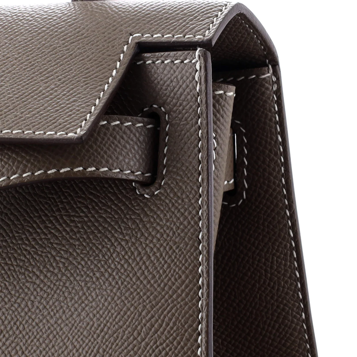 Kelly Handbag Grey Epsom with Palladium Hardware 28 - Deep Luxury