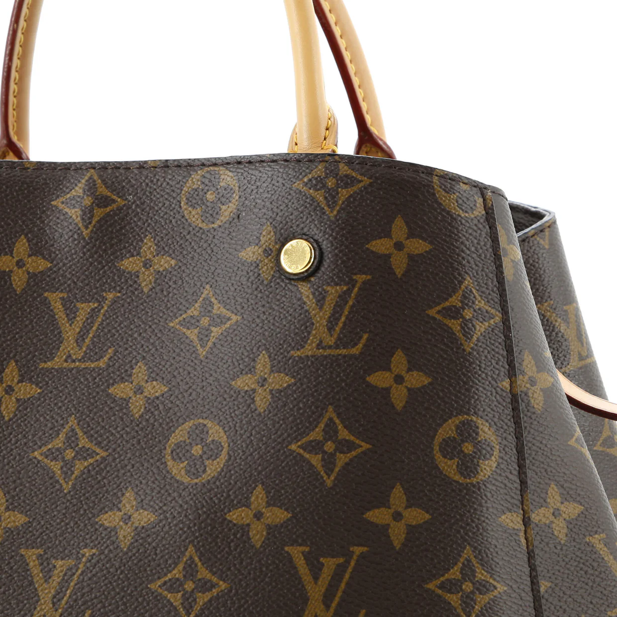 Montaigne Handbag Monogram Canvas MM - Deep Luxury