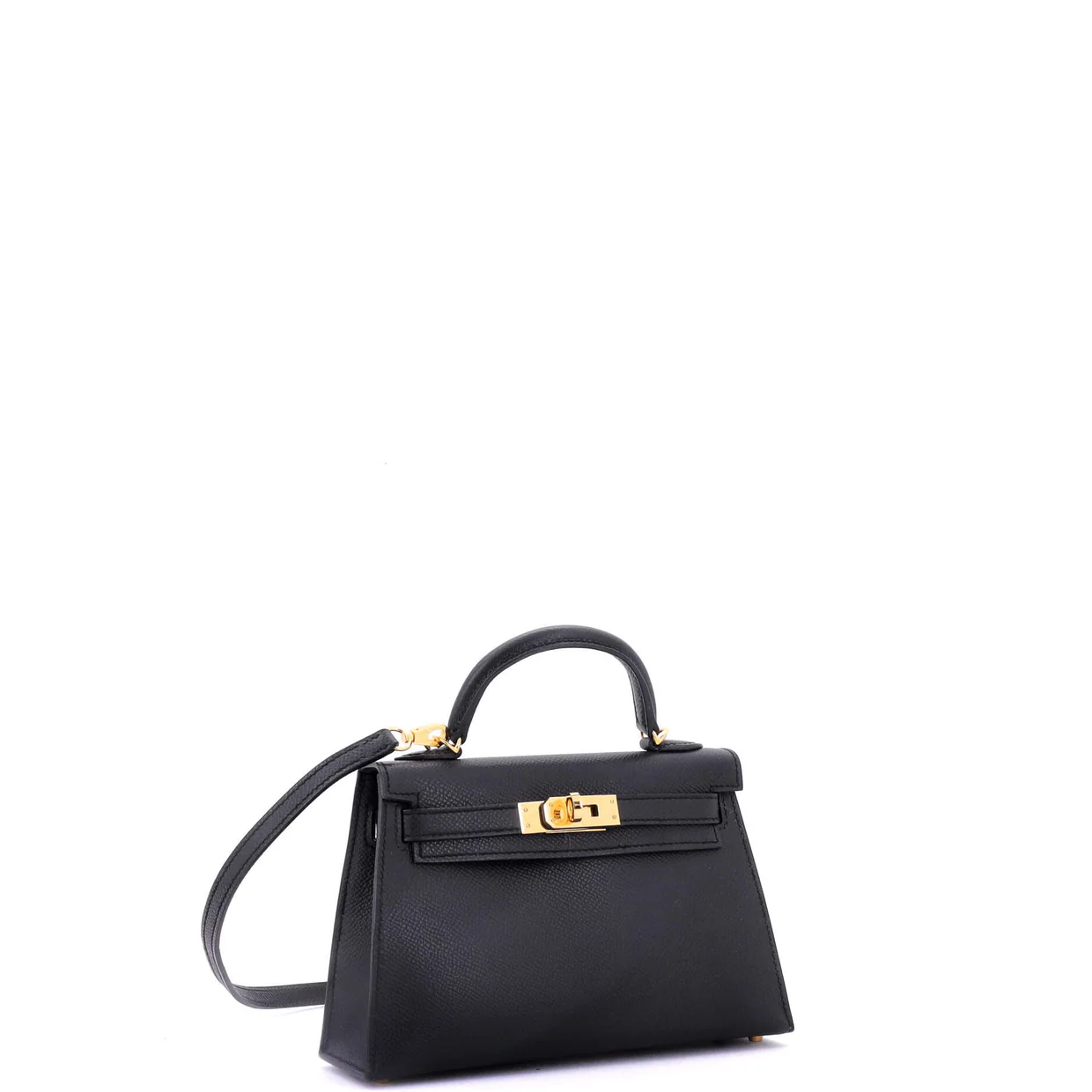 Kelly Mini II Bag Noir Epsom with Gold Hardware 20 - Deep Luxury
