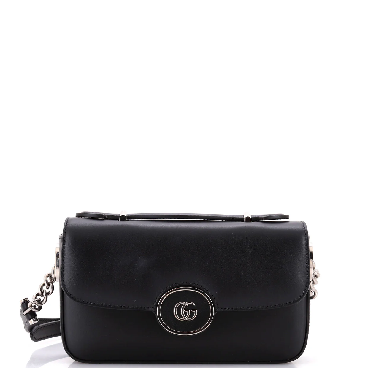 Petite GG Flap Shoulder Bag Leather Small - Deep Luxury
