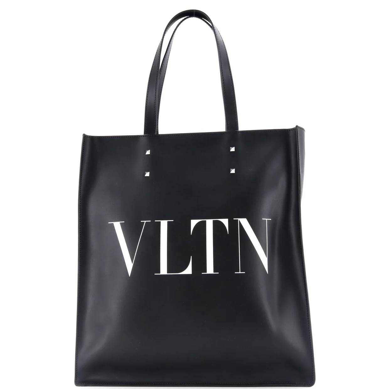 VLTN Rockstud Shopping Tote Printed Leather Tall - Deep Luxury