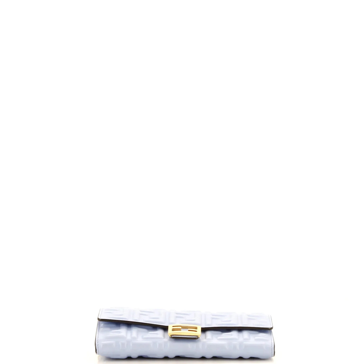 Baguette Continental Wallet on Chain Zucca Embossed Leather - Deep Luxury