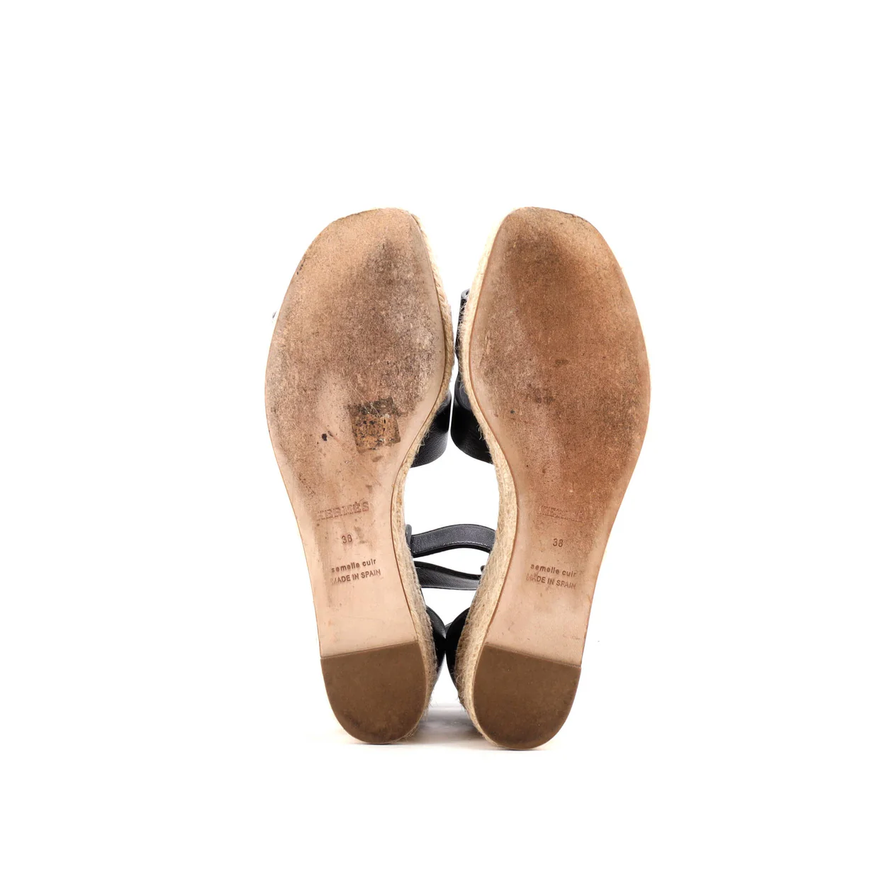 Women's Elda Wedge Espadrilles Leather - Deep Luxury