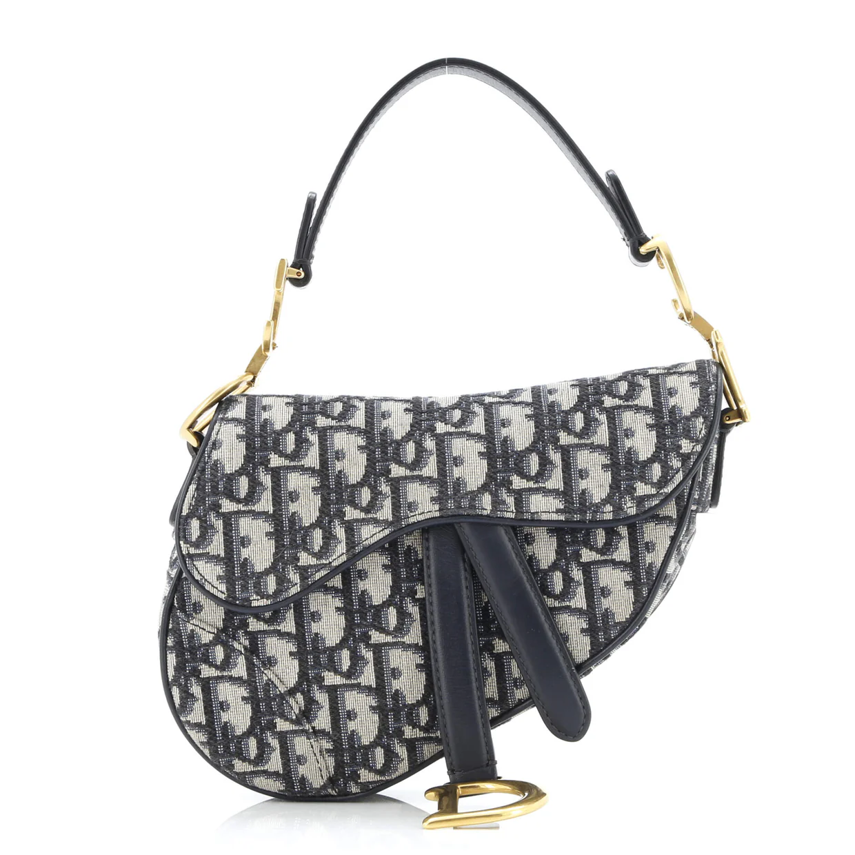 Saddle Handbag Oblique Canvas Mini - Deep Luxury