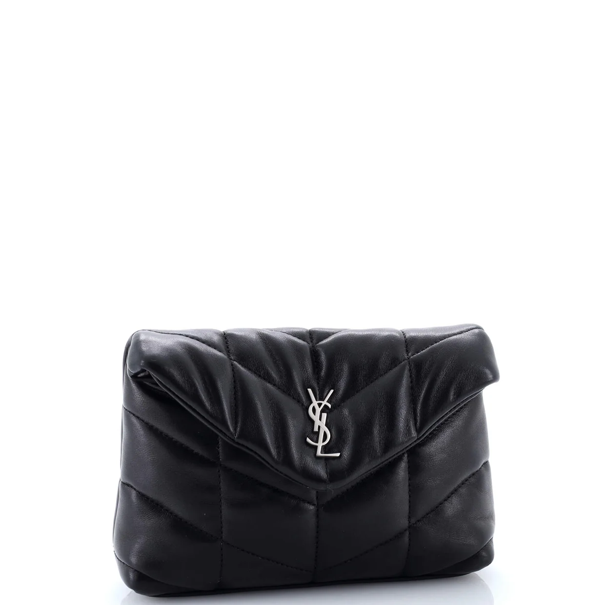 LouLou Puffer Clutch Leather Small - Deep Luxury