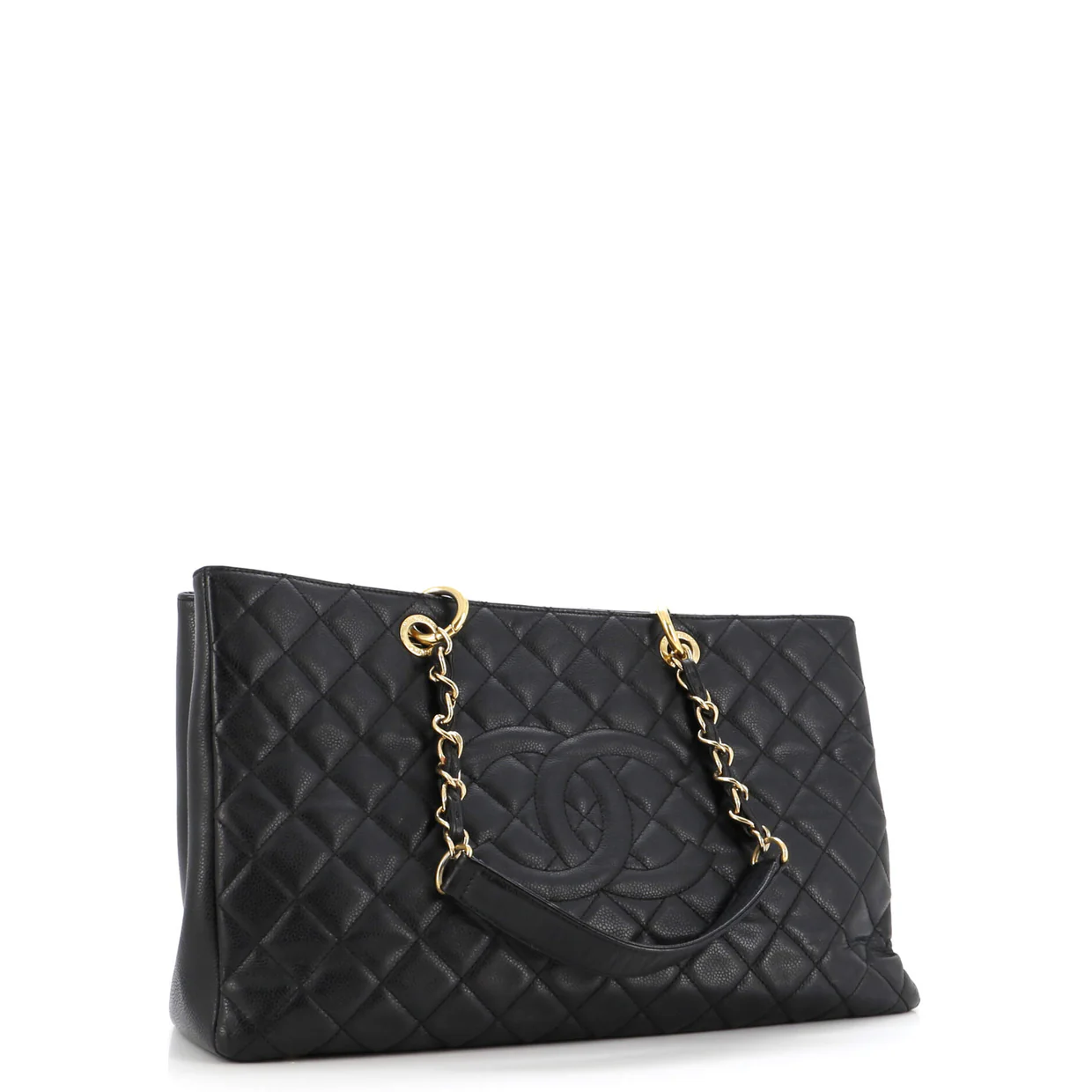 Grand Shopping Tote Quilted Caviar XL - Deep Luxury