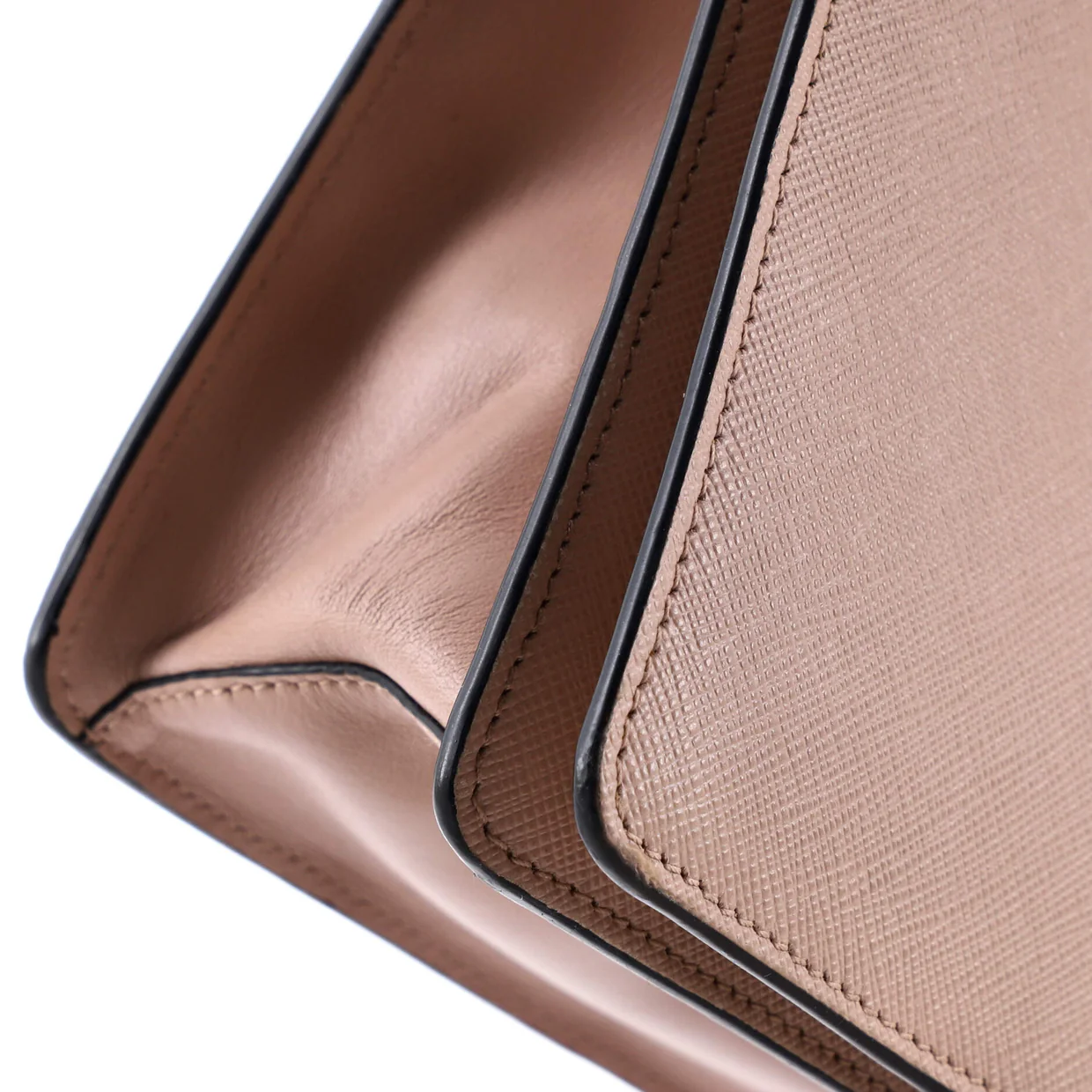 Chain Flap Bag Saffiano Leather Small - Deep Luxury