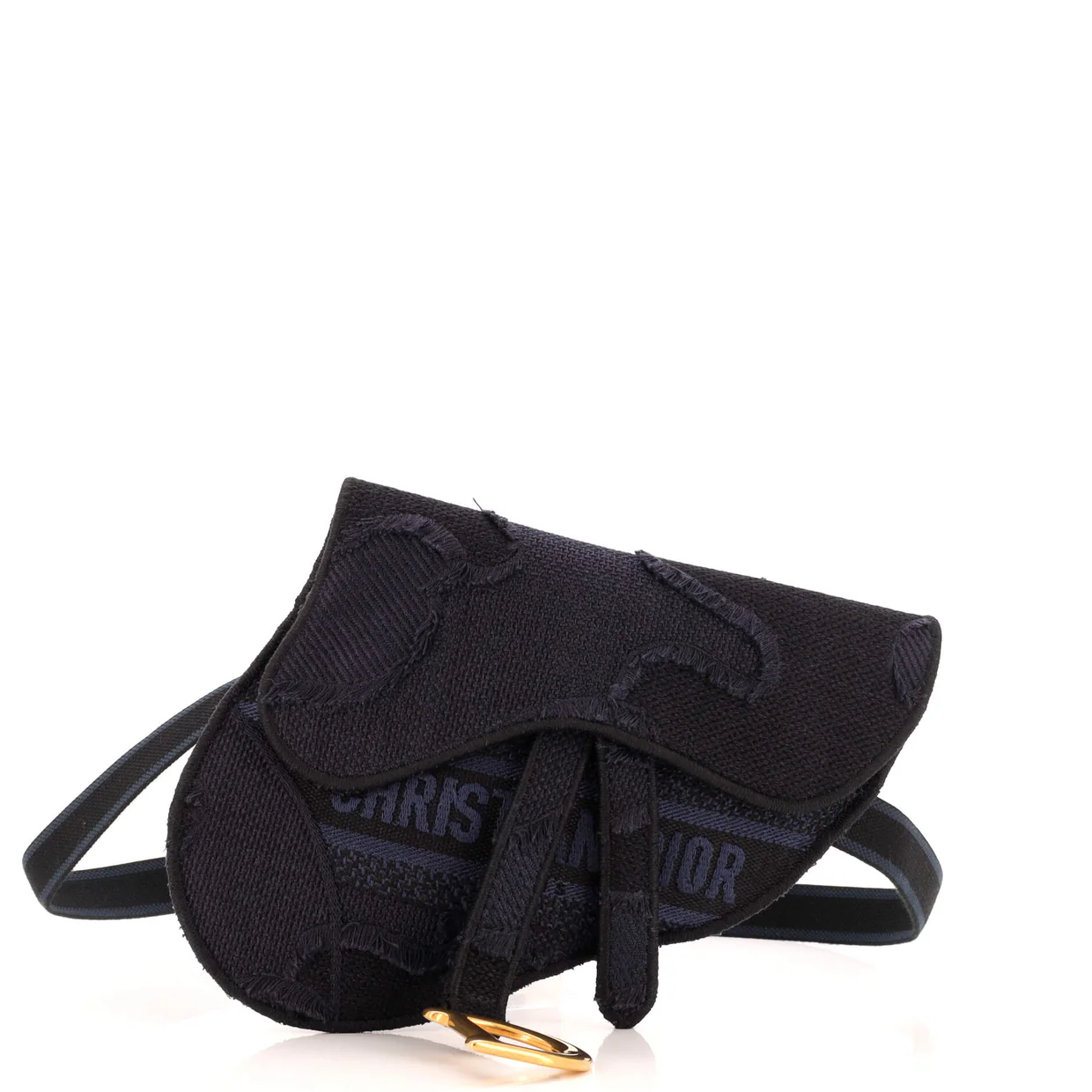 Saddle Belt Bag Camouflage Embroidered Canvas - Deep Luxury